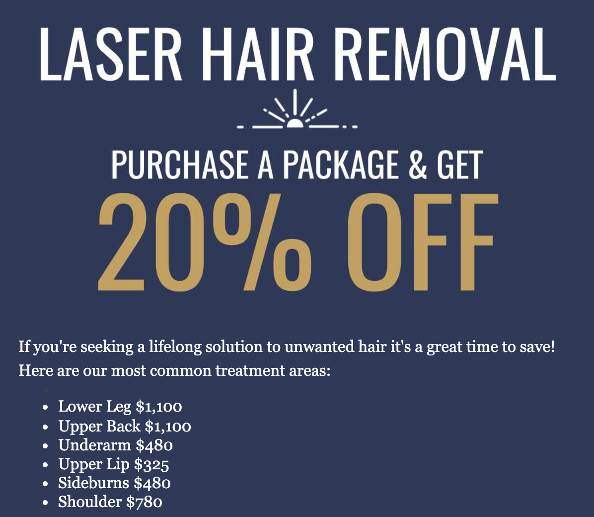 Laser Hair Removal Special